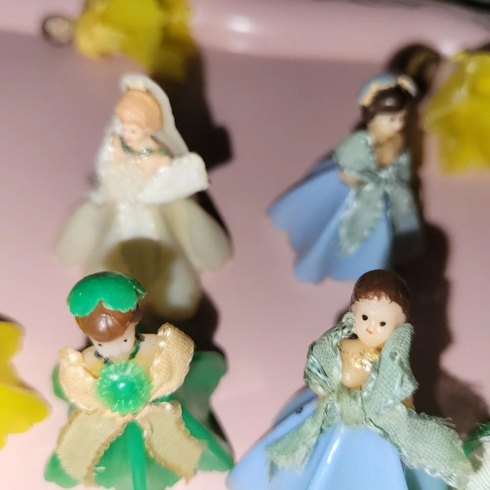 Vintage Wilton Cake Toppers ~ Bridal Party & Bride ~ Retro ~ Cute ~ MCM